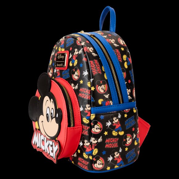 New Loungefly Mickey Mouse Classic All-Over Print Mini Backpack Disney main image 6